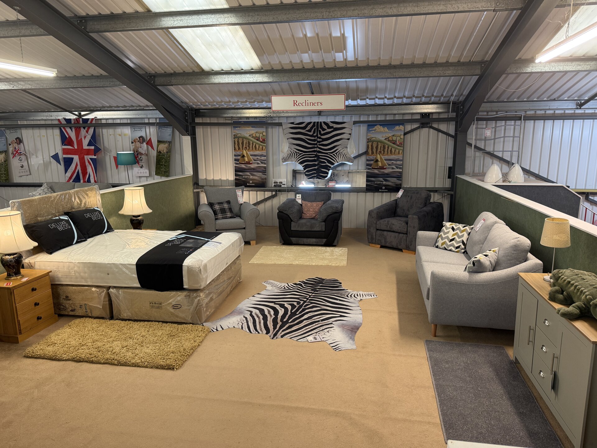 Bedroom furniture display in our showroom