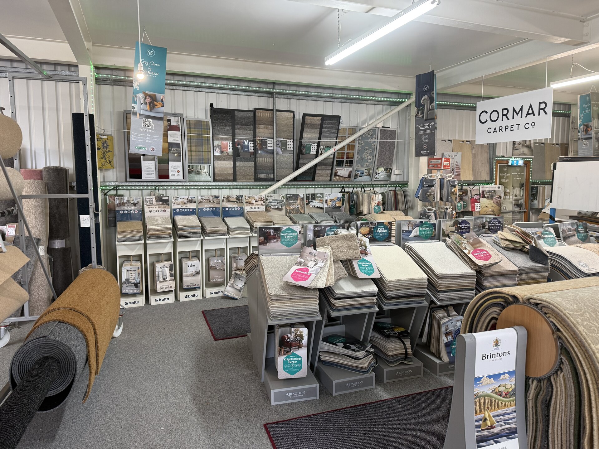 Carpet samples at Morris & Co