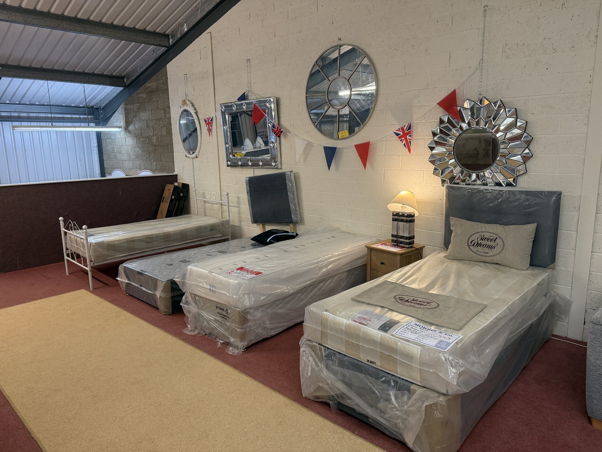 Bed display in our Minehead showroom